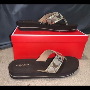 Brand new name brand COACH sandals